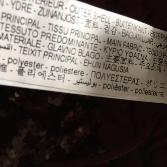 ZARA Burgundy Red Sequin Pull On Shorts L - Picture 5 of 7